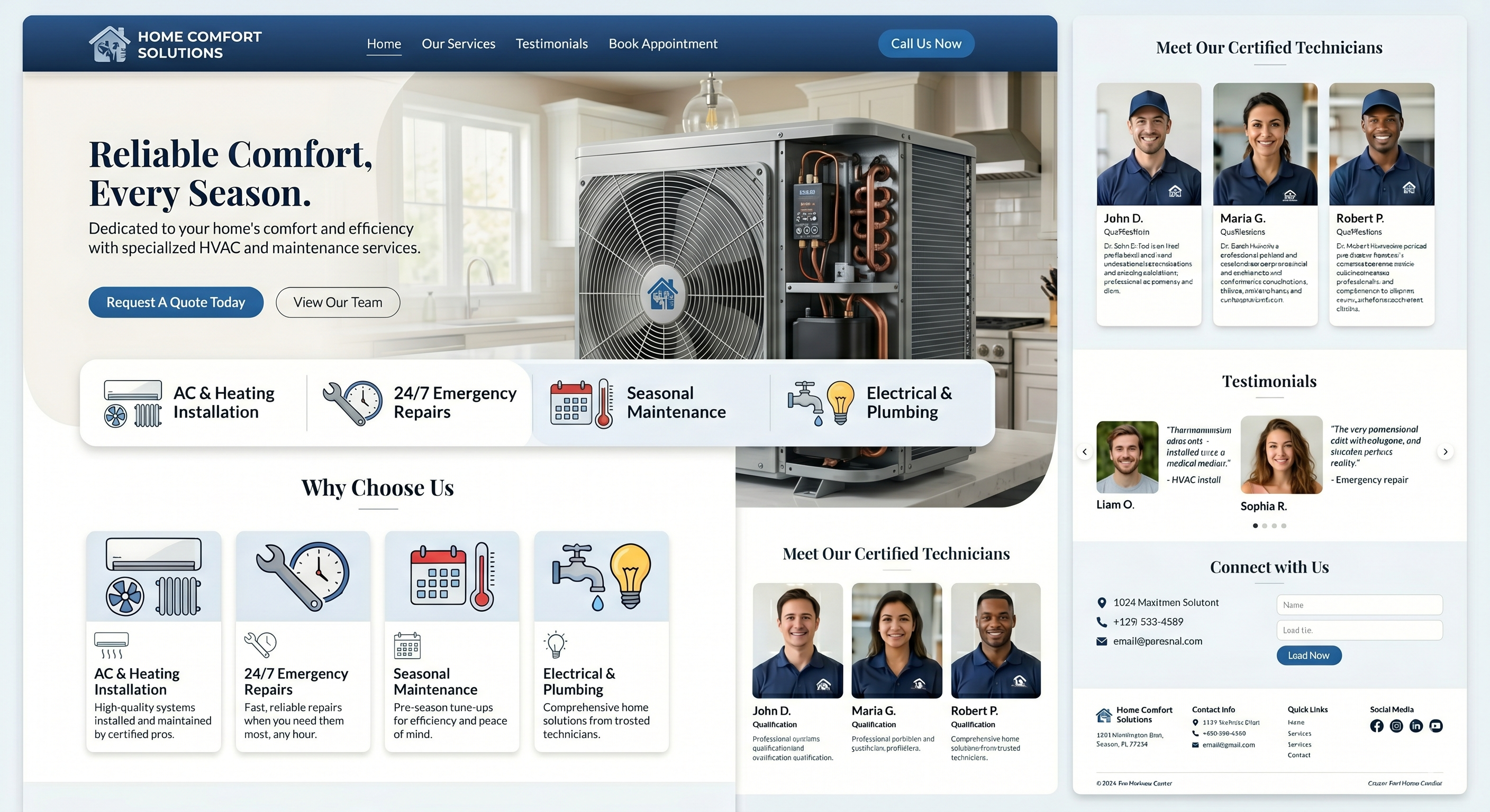 HVAC Service Business Website